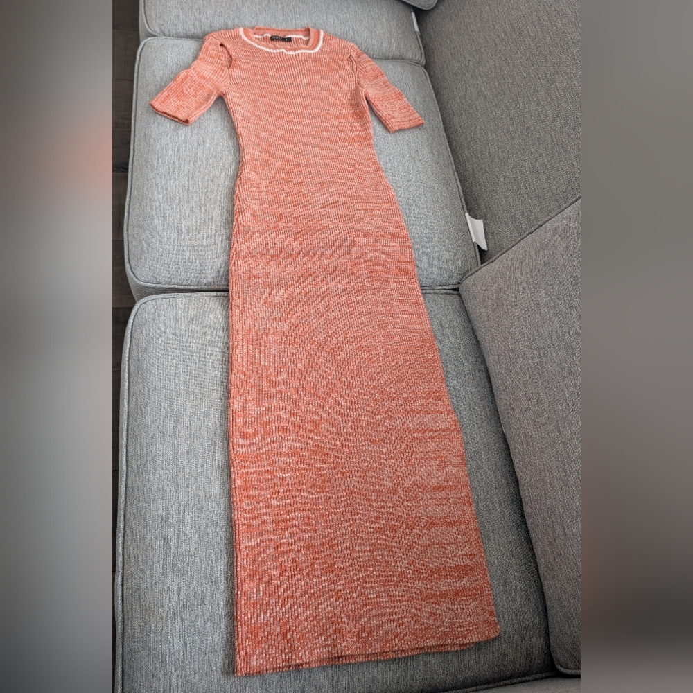 MOTF Rust Knit Midi Dress